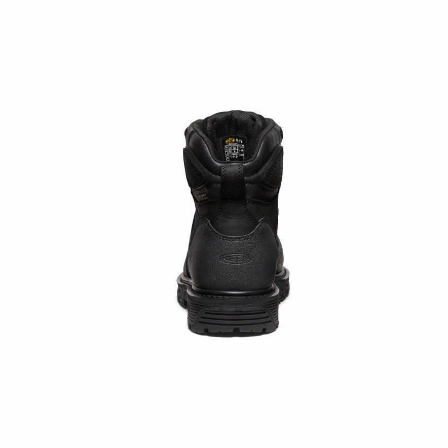 Men's Camden 6" Waterproof Boot (Carbon Toe)  |  Black/Black Sleek Profile