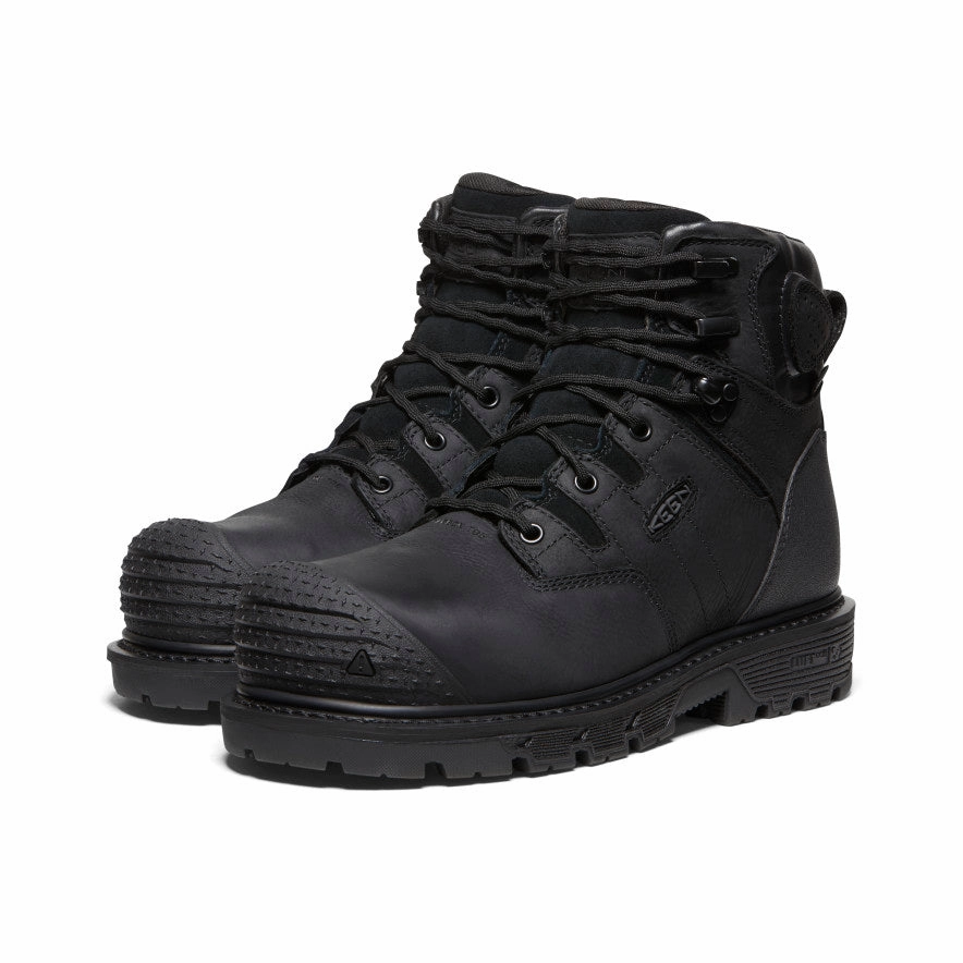 Reinforced Form Mountain Hike Men's Camden 6" Waterproof Boot (Carbon Toe)  |  Black/Black