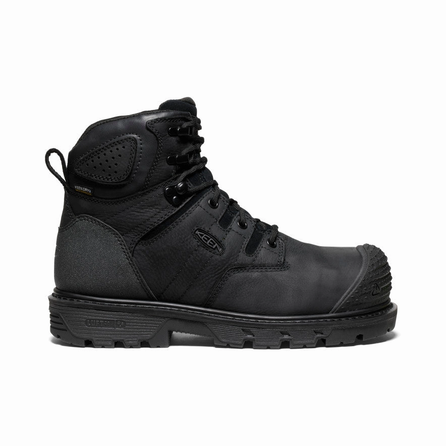 Men's Camden 6" Waterproof Boot (Carbon Toe)  |  Black/Black Library Visit Feather Light Night Travel