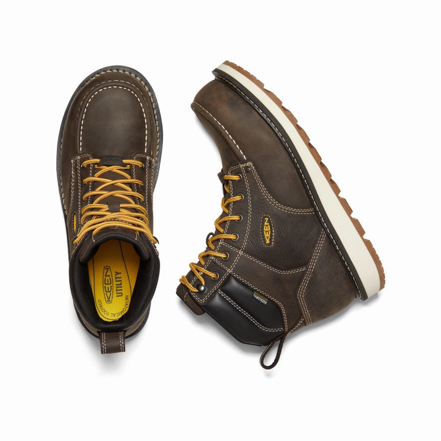 Men's Cincinnati 6" Waterproof Boot (Carbon Toe)  |  Dark Chocolate/Sandshell Scratch Resistant Finish Thermal Protection