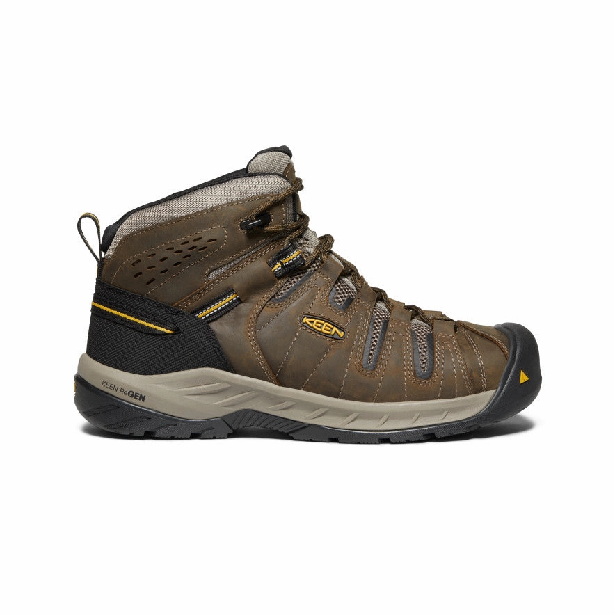 Men's Flint II Boot (Steel Toe)  |  Cascade Brown/Golden Rod Smart Footwear heel cup