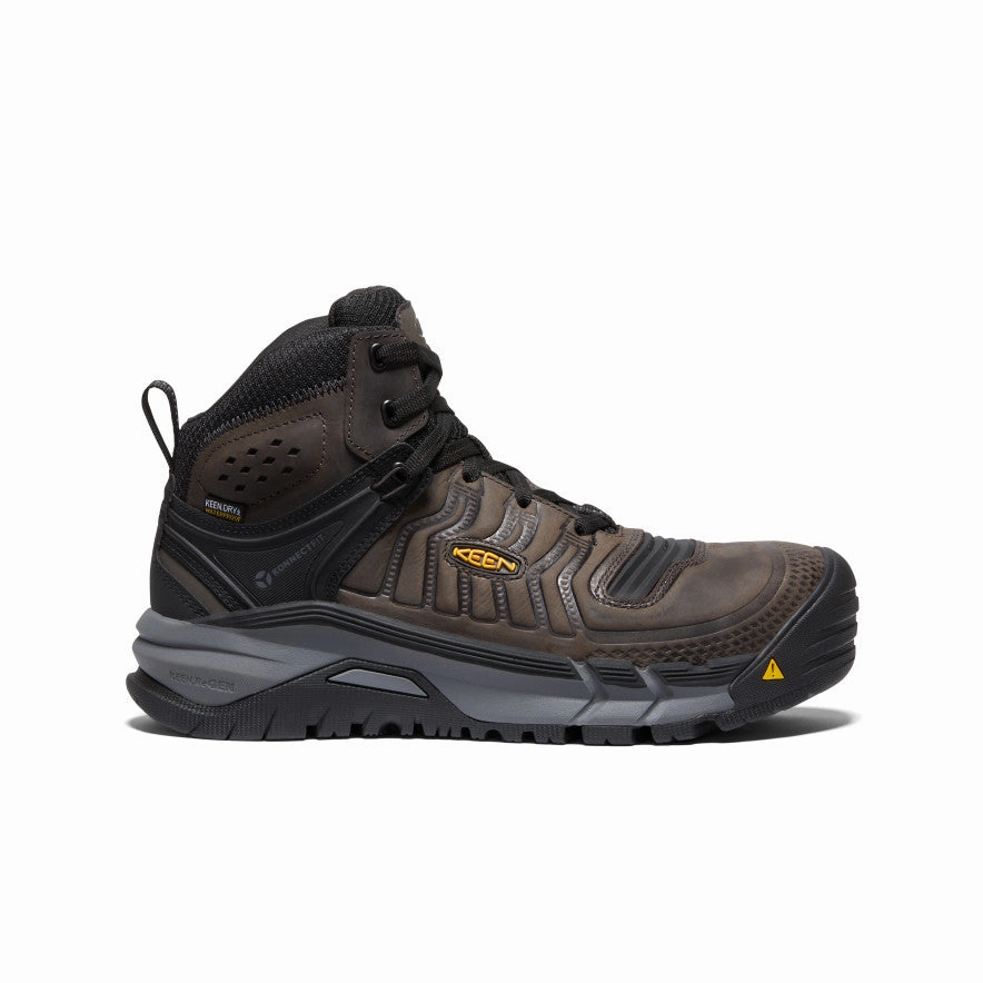 Shock Absorbing Outdoor Trek Men's Kansas City  Waterproof Mid (Carbon Toe)  |  Coffee Bean/Black