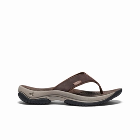 Men's Kona Leather Flip-Flop  |  Java/Dark Earth Dynamic Arch Contouring