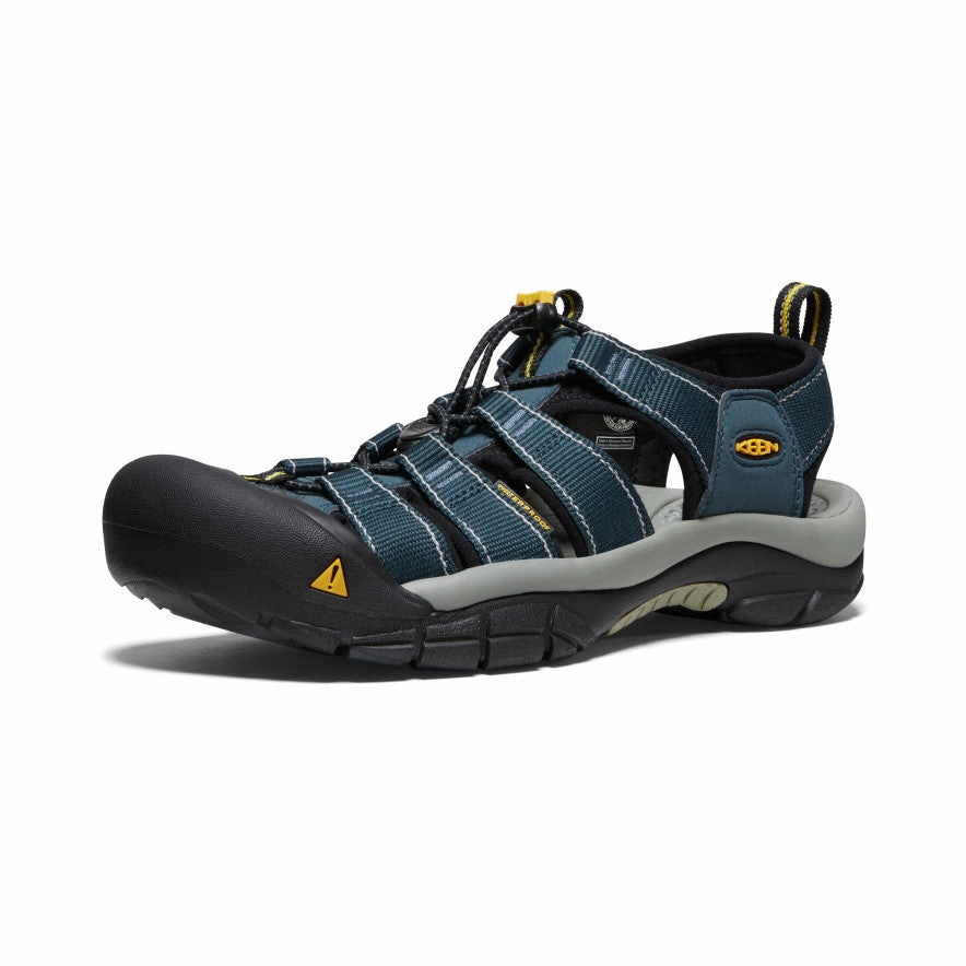 Men's Newport H2 Sandal Wide | Navy/Medium Grey Comfortable Footwear for Beach Low Profile