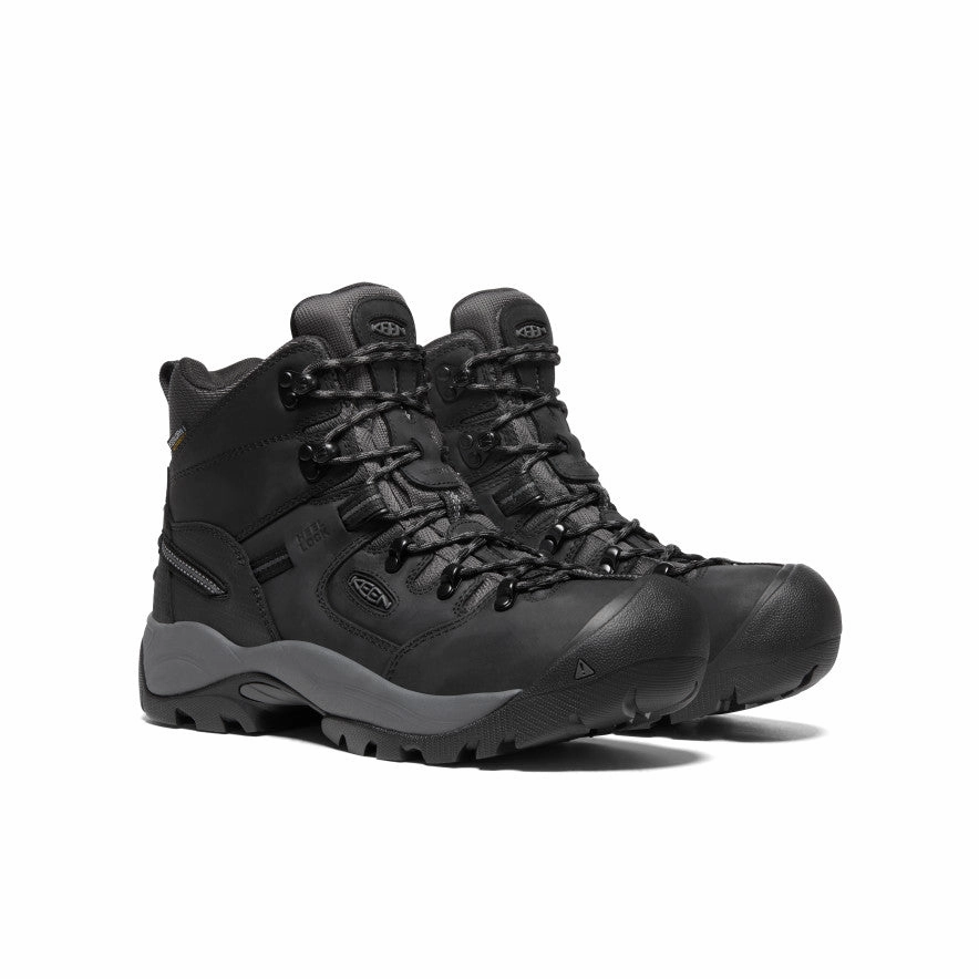 Men's Pittsburgh Energy 6" Waterproof Boot (Carbon Toe)  |  Black/Forged Iron Quick Drying City Walking Strong Laces