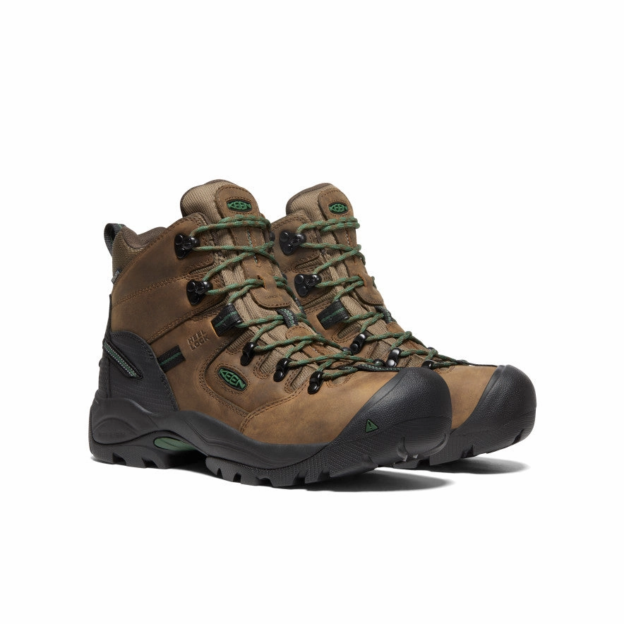 Seamless Comfort Outdoor Explorer Men's Pittsburgh Energy 6" Waterproof Boot (Carbon Toe)  |  Cascade Brown/Greener Pastures