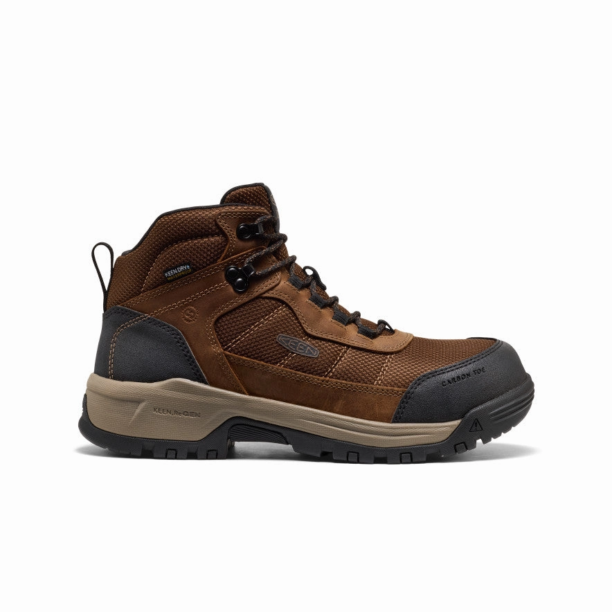 Men's Skokie Waterproof Work Boot (Carbon Toe)  |  Dark Earth/Black Arctic Cool Cowboy Fan