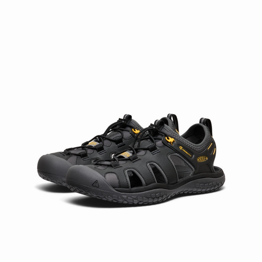 Men's SOLR Sandal  |  Black/Gold Lightweight