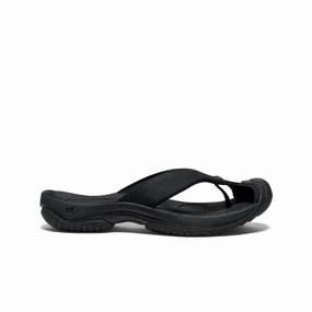 Quick Slip Men's Waimea Leather Flip-Flop  |  Black/Black