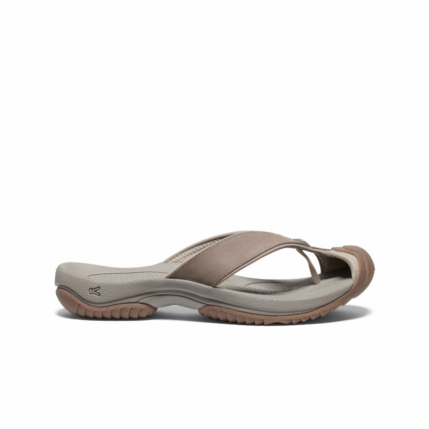 Environmentally Friendly Footbed Men's Waimea Leather Flip-Flop  |  Brindle/Birch
