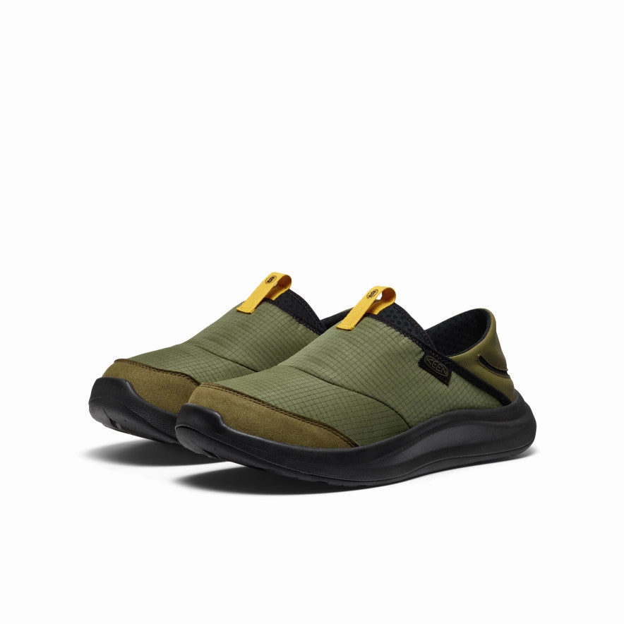 Slip Fit Easy Slip On Shoes Men's Whyser Slip-On  |  Bronze Green/Black