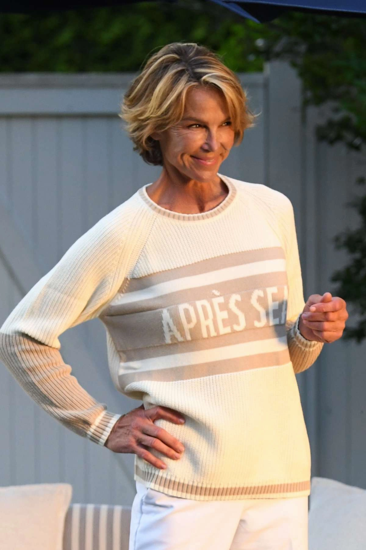 Apr??s Sea Sweater / Tan Sustainable Fabric Blend Fitted Tank