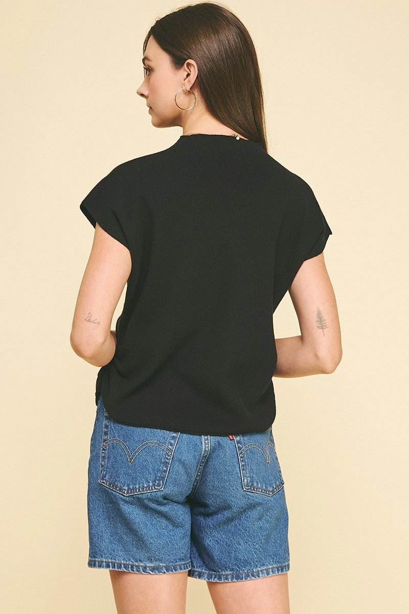 Black Sweater Vest OdorResistant Coating AllDayComfort