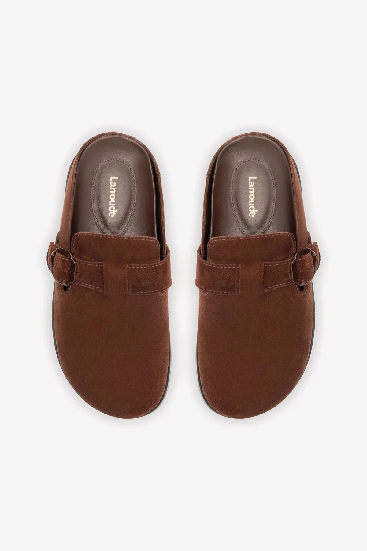 Milan Clog In Brown Suede Slim Form