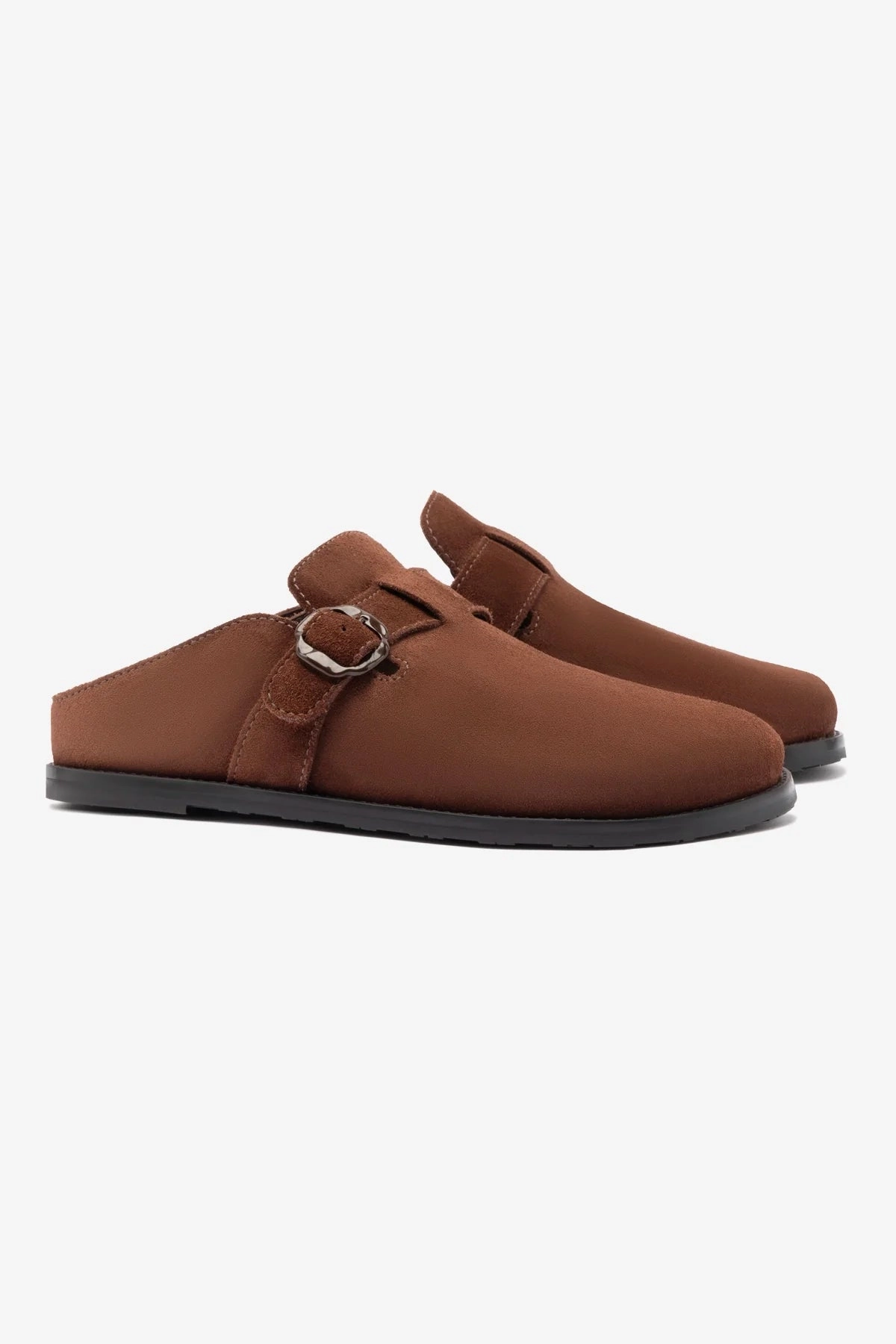 Dynamic Flex Construction Milan Clog In Brown Suede