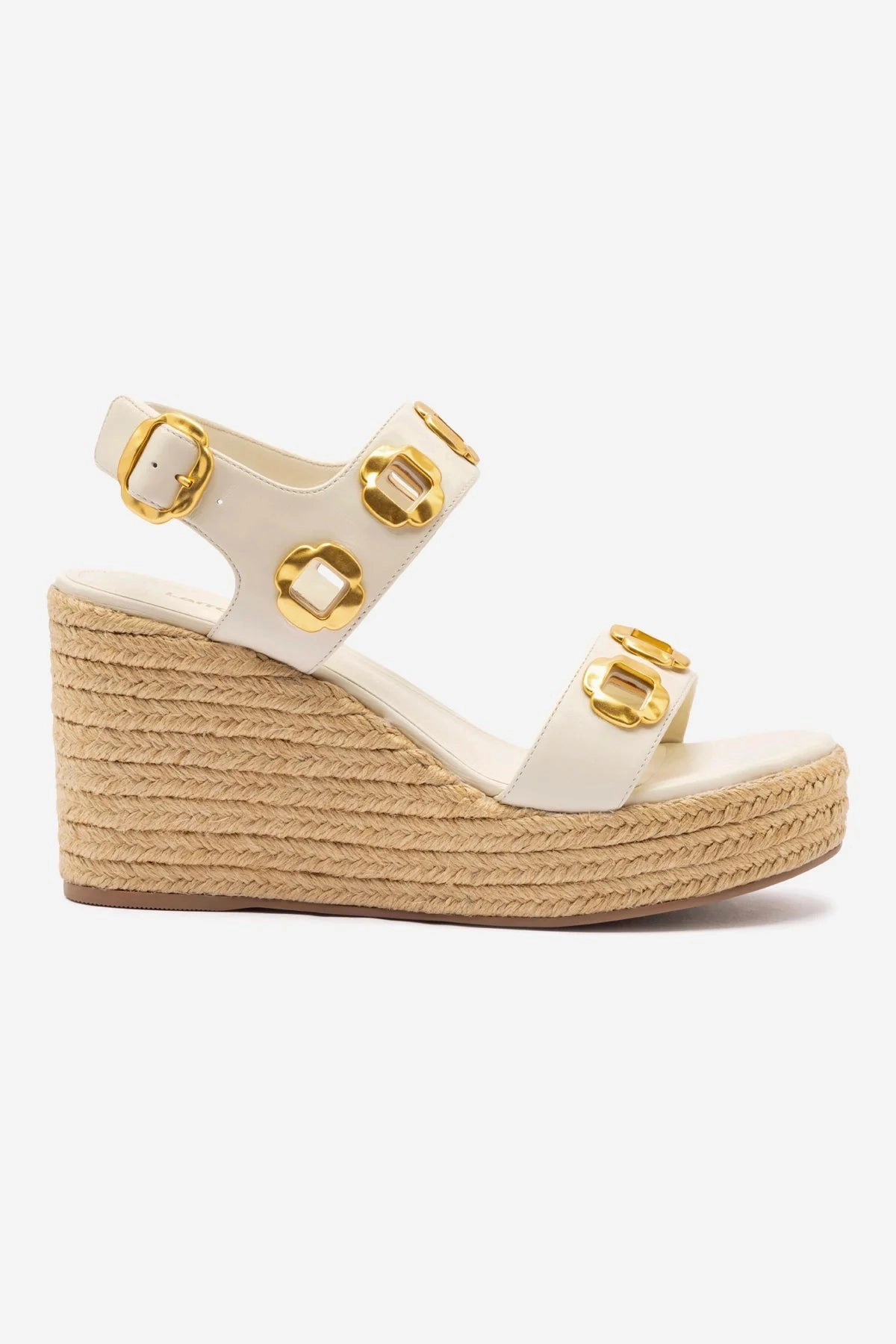 Roomy Toe Box Milan Espadrille In Ivory Leather