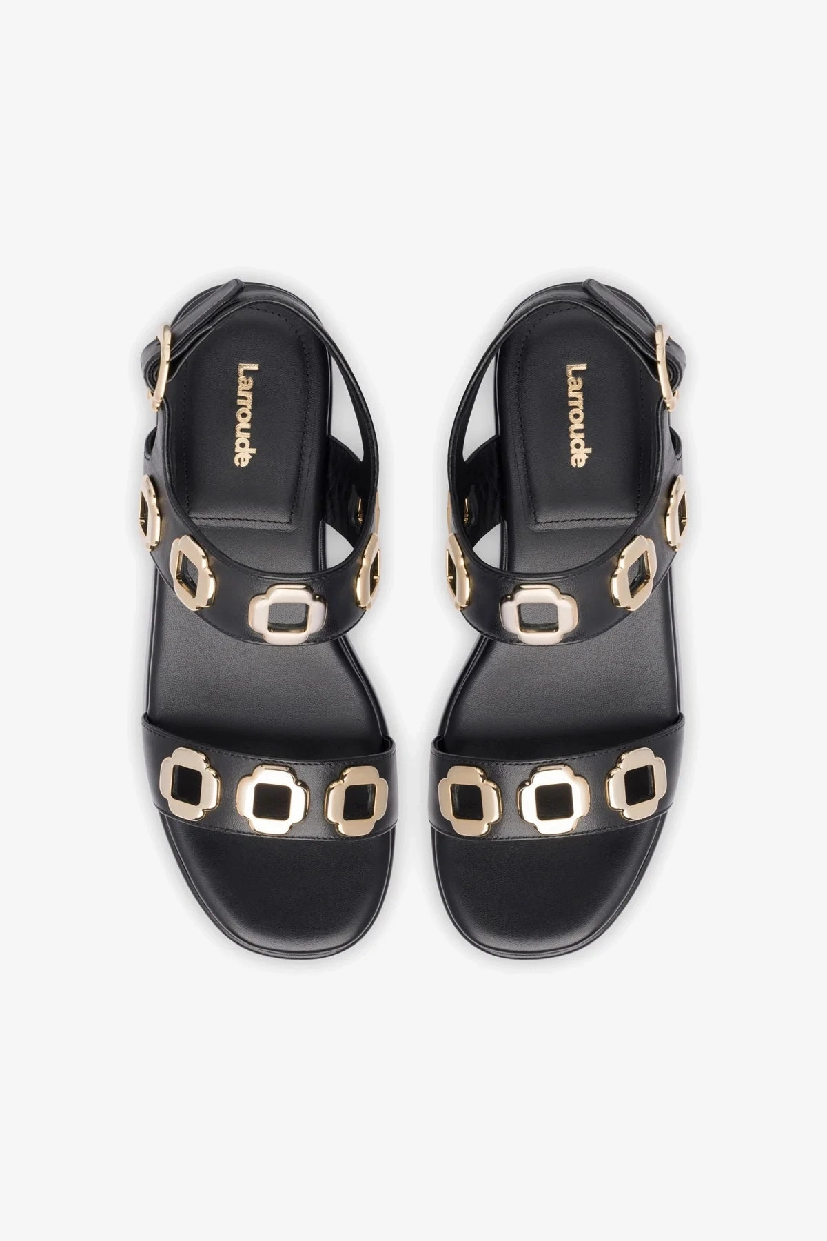 Summer cool Milan Flatform Sandal In Black Leather