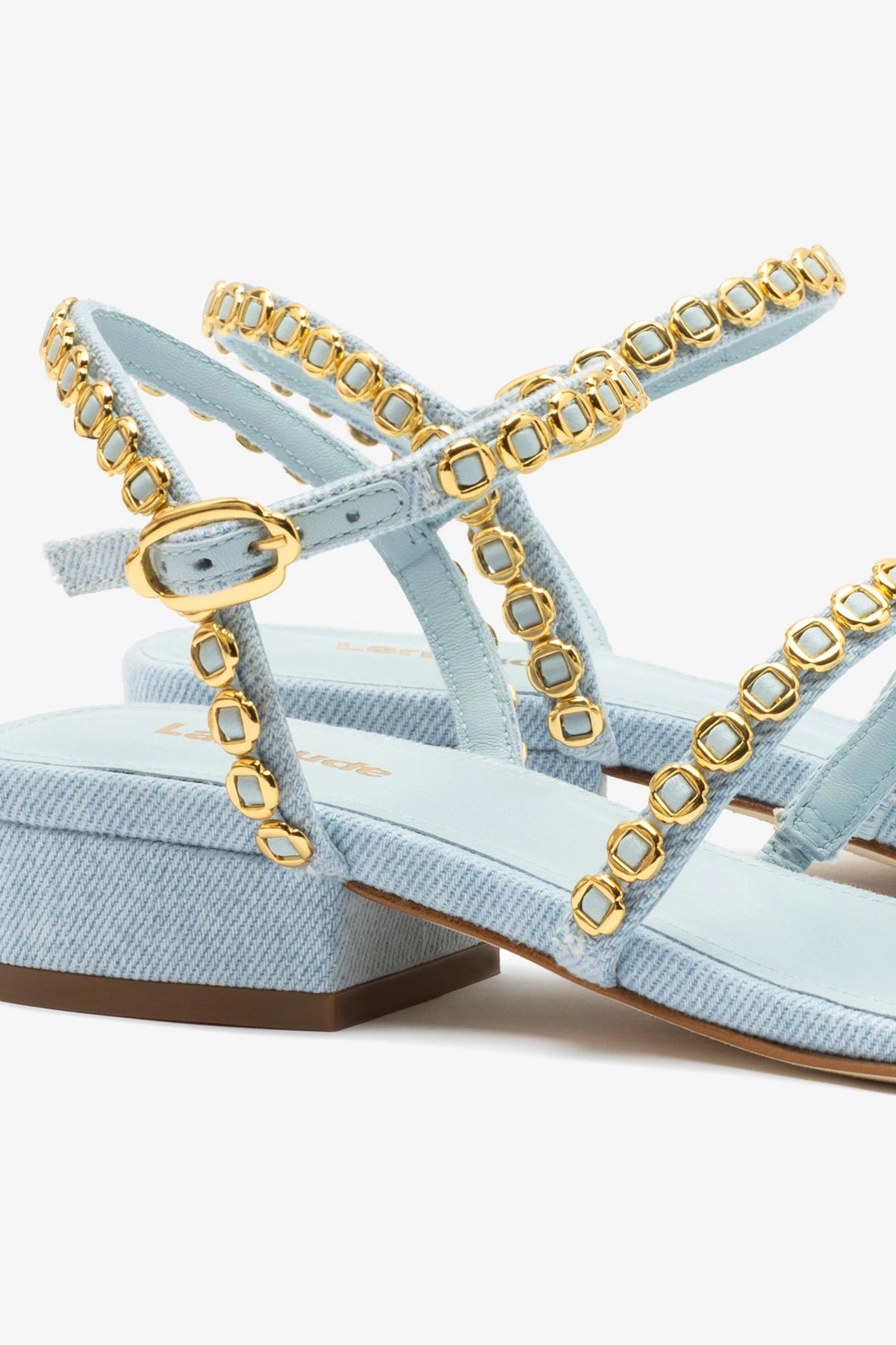 Milanina Flat Sandal In Maya Denim City Edge