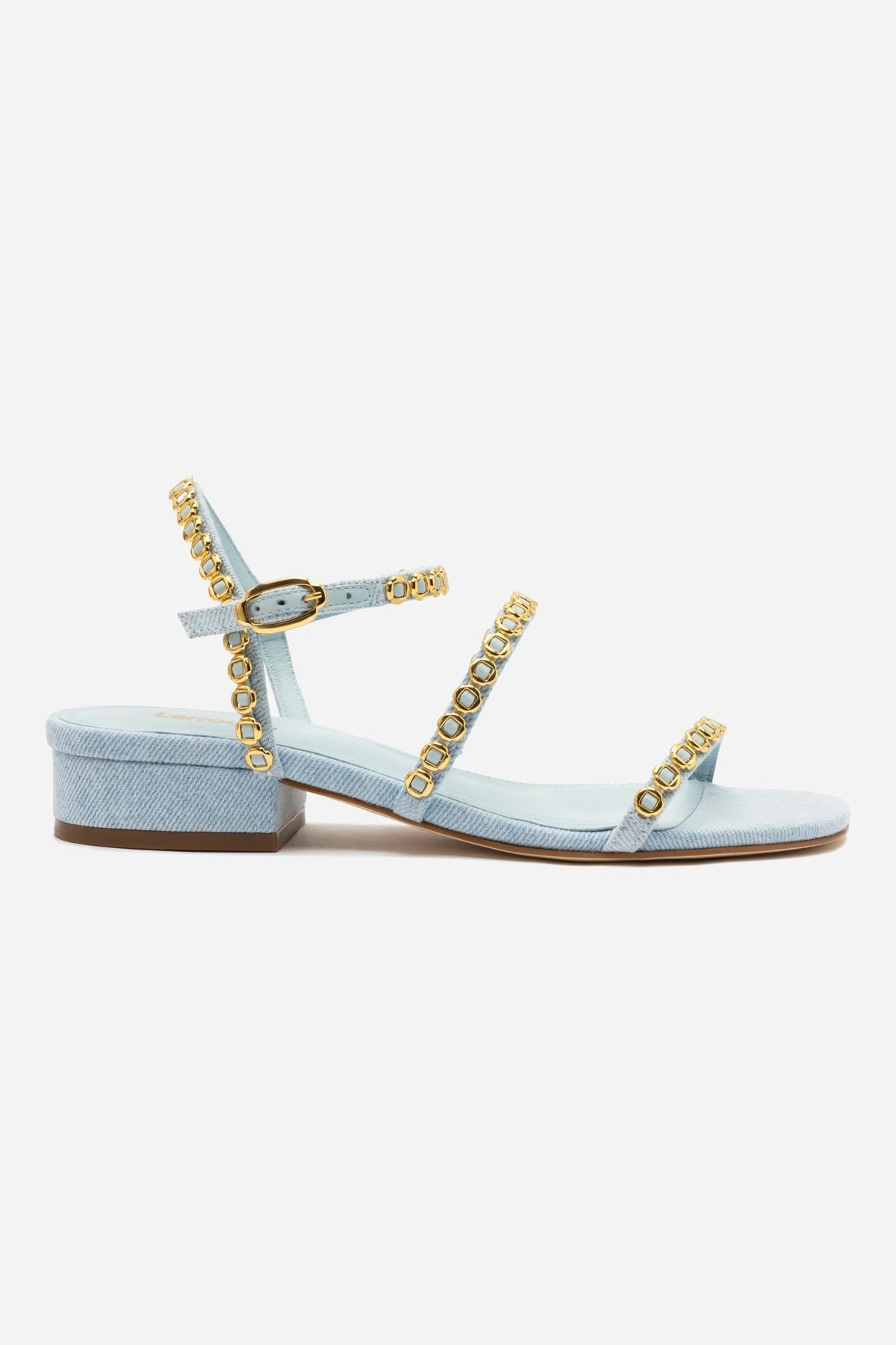 Spring Jump Milanina Flat Sandal In Maya Denim