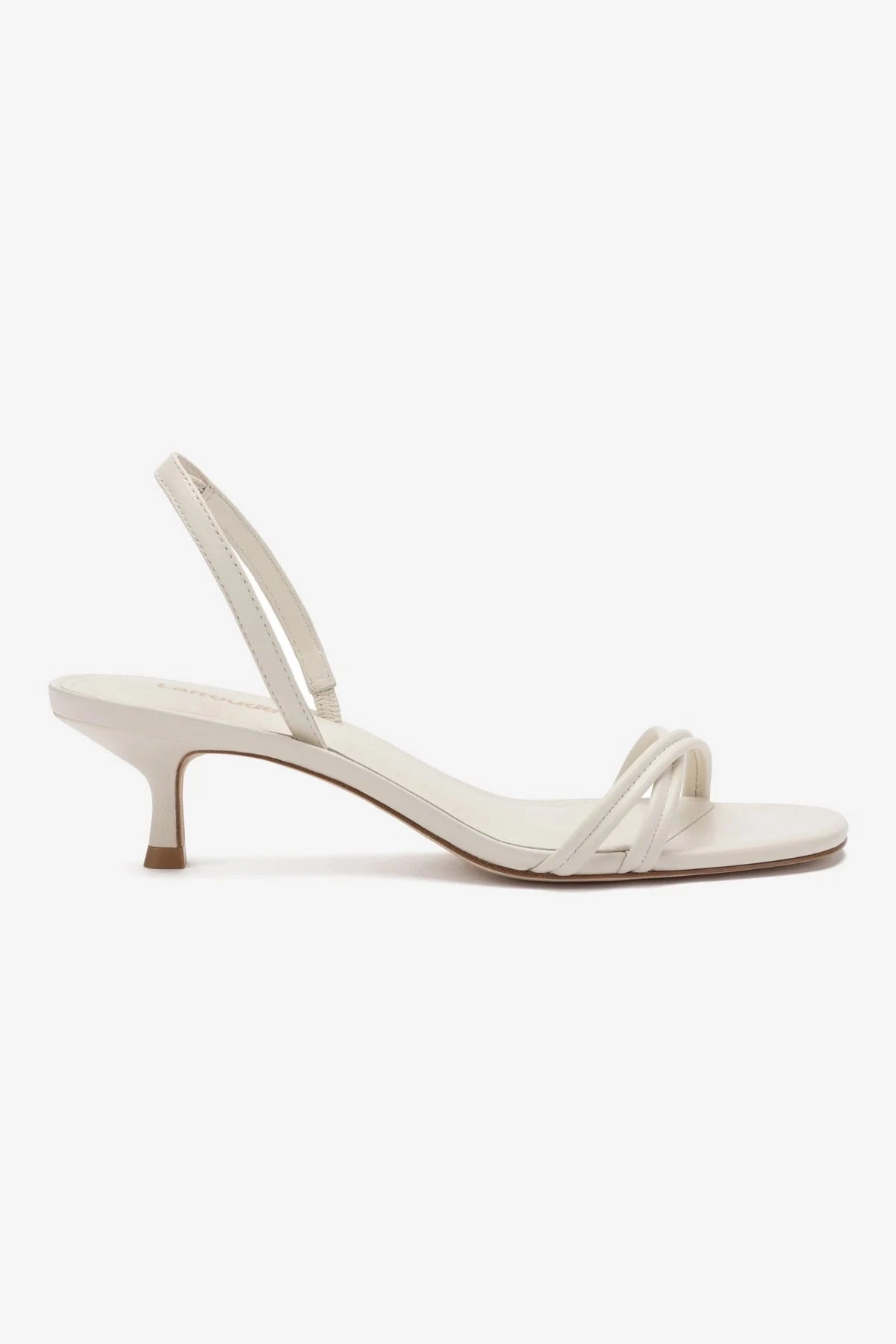 Club Night Mini Annie Sandal In Ivory Leather