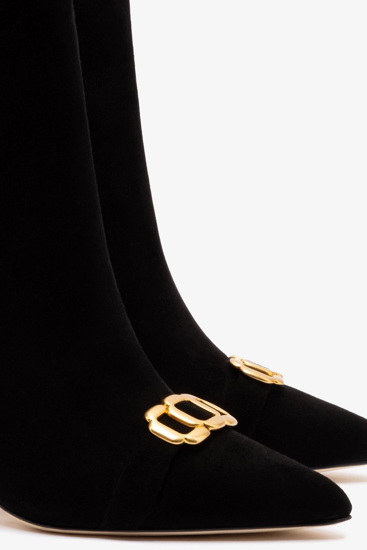 Mini Kate Boot In Black Suede and Daisy Accent Breathable Inner Sleeve