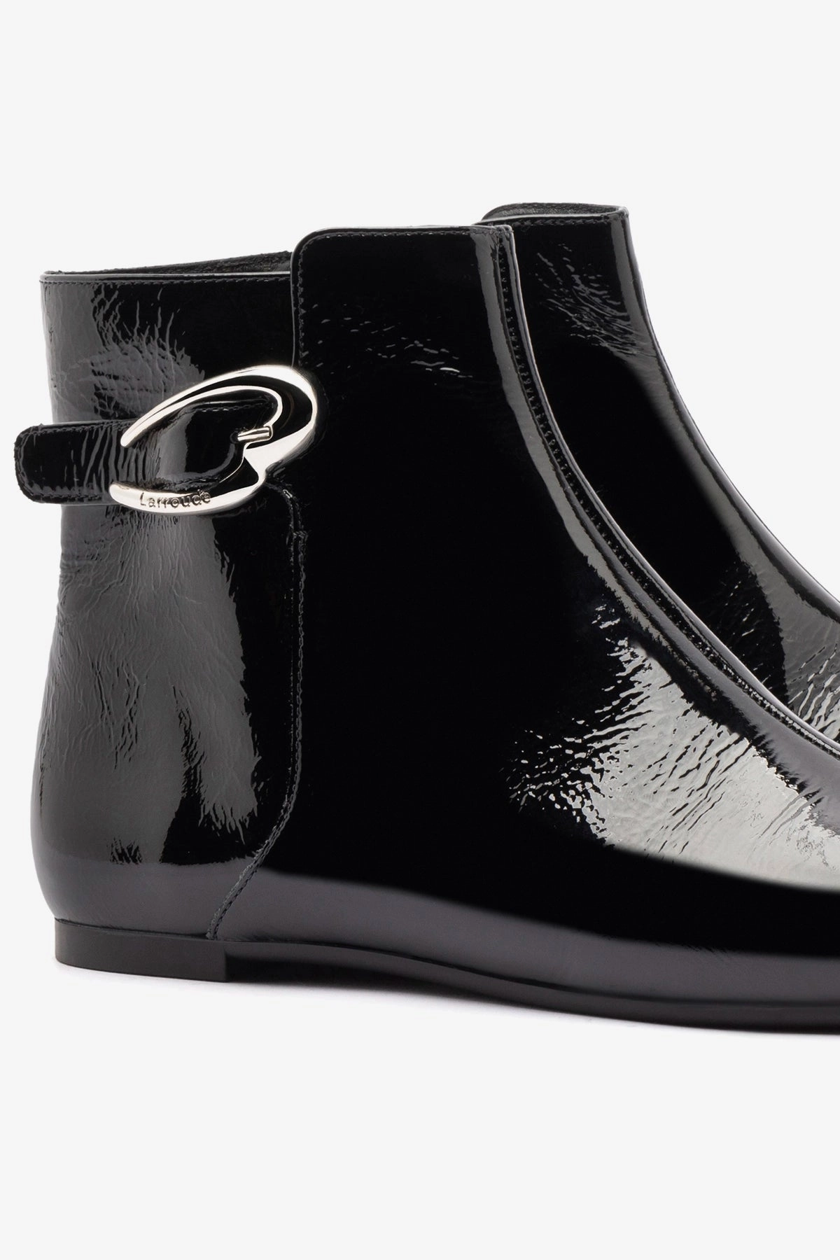 Mini Verona Boot In Black Patent Leather Elastic laces