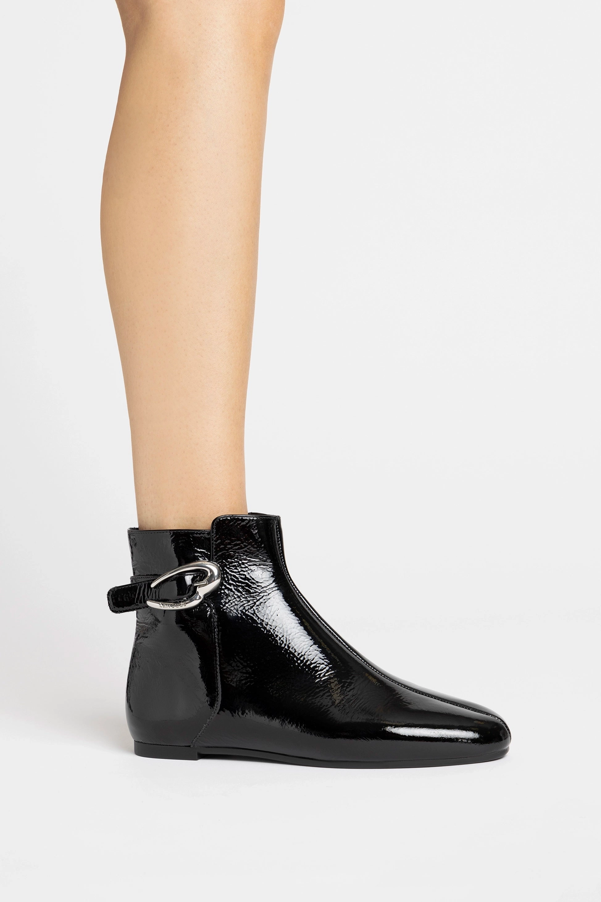 Mini Verona Boot In Black Patent Leather Fashionable
