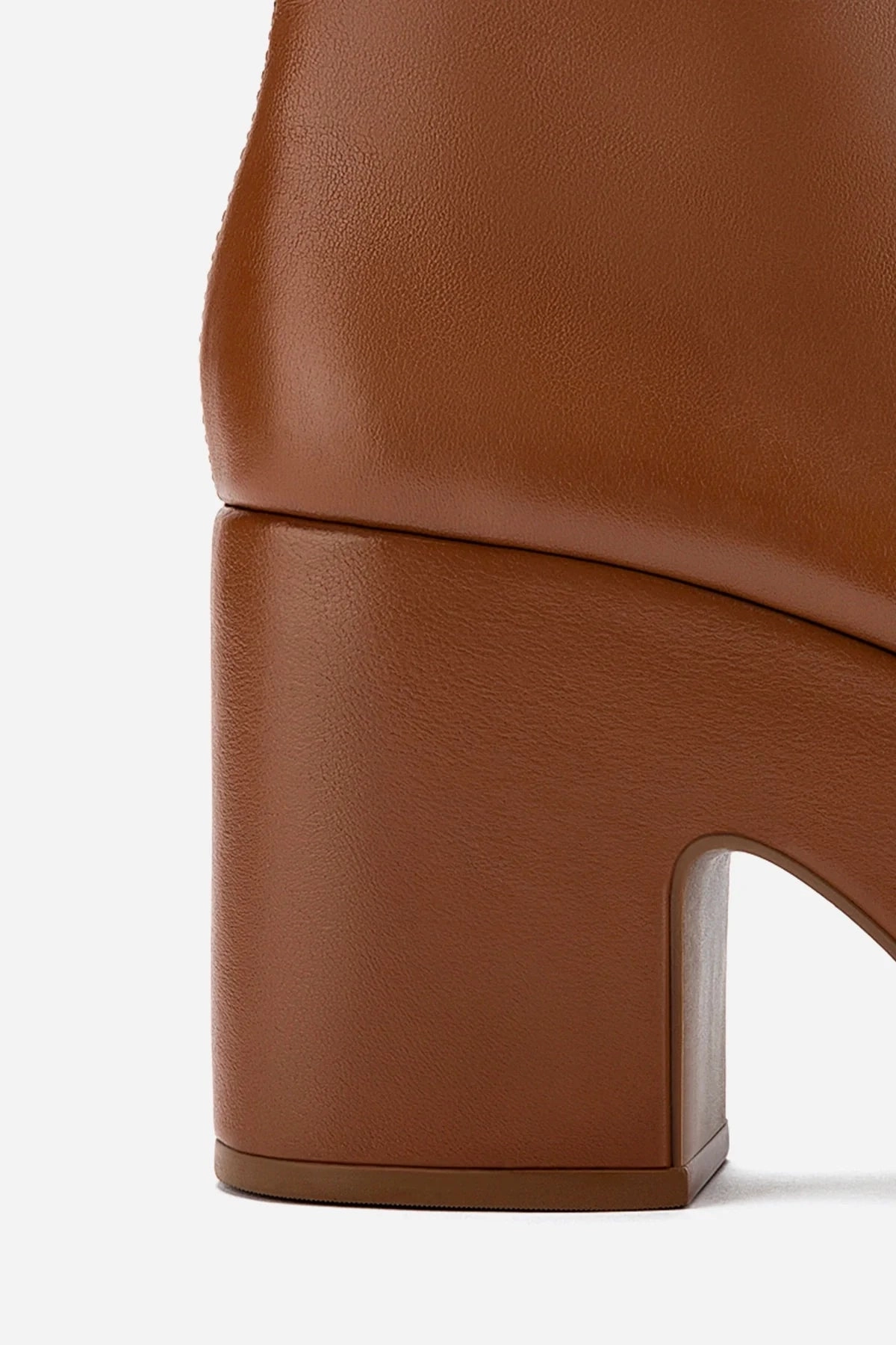 Airflow channels Velvet Soft Miso Platform Boot In Caramel Stretch Leather
