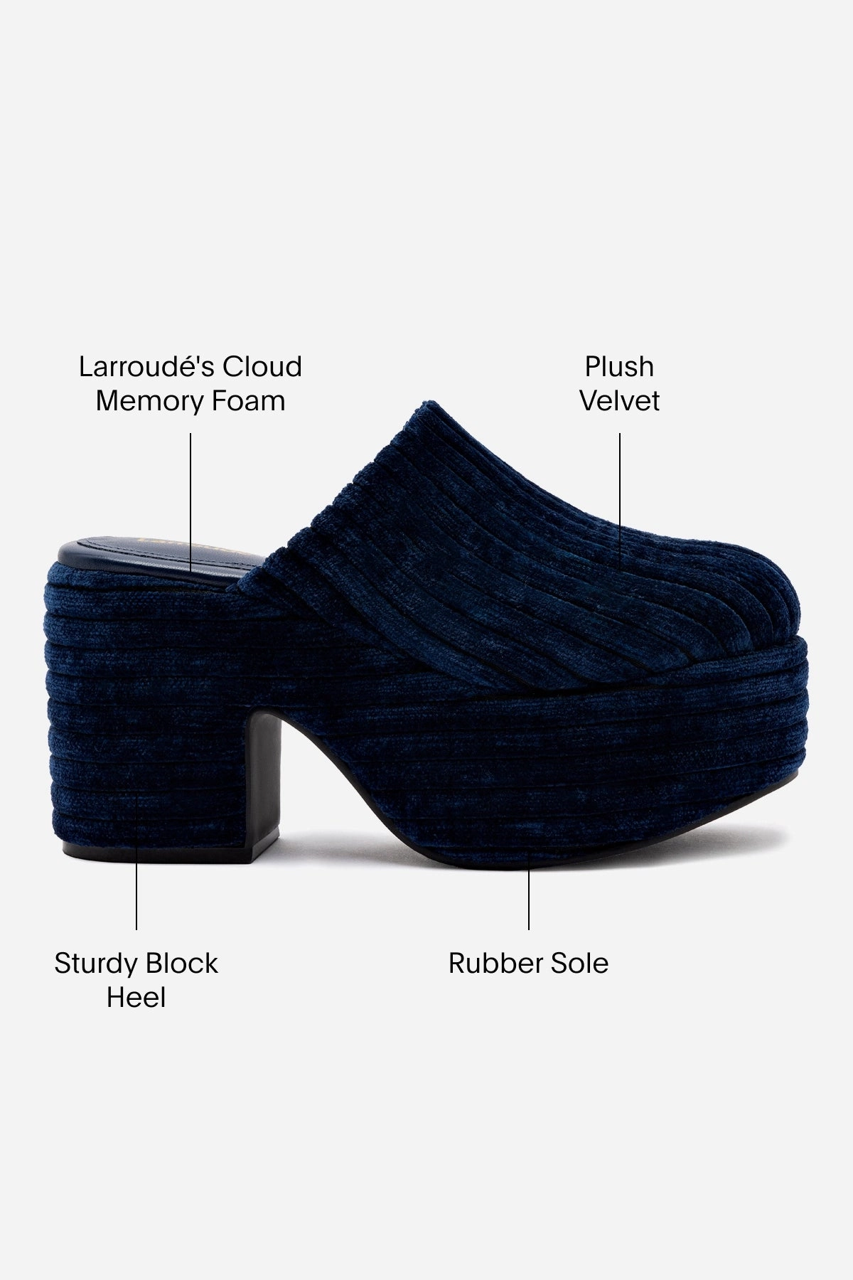 Miso Platform Clog In Midnight Velvet Mind Ease
