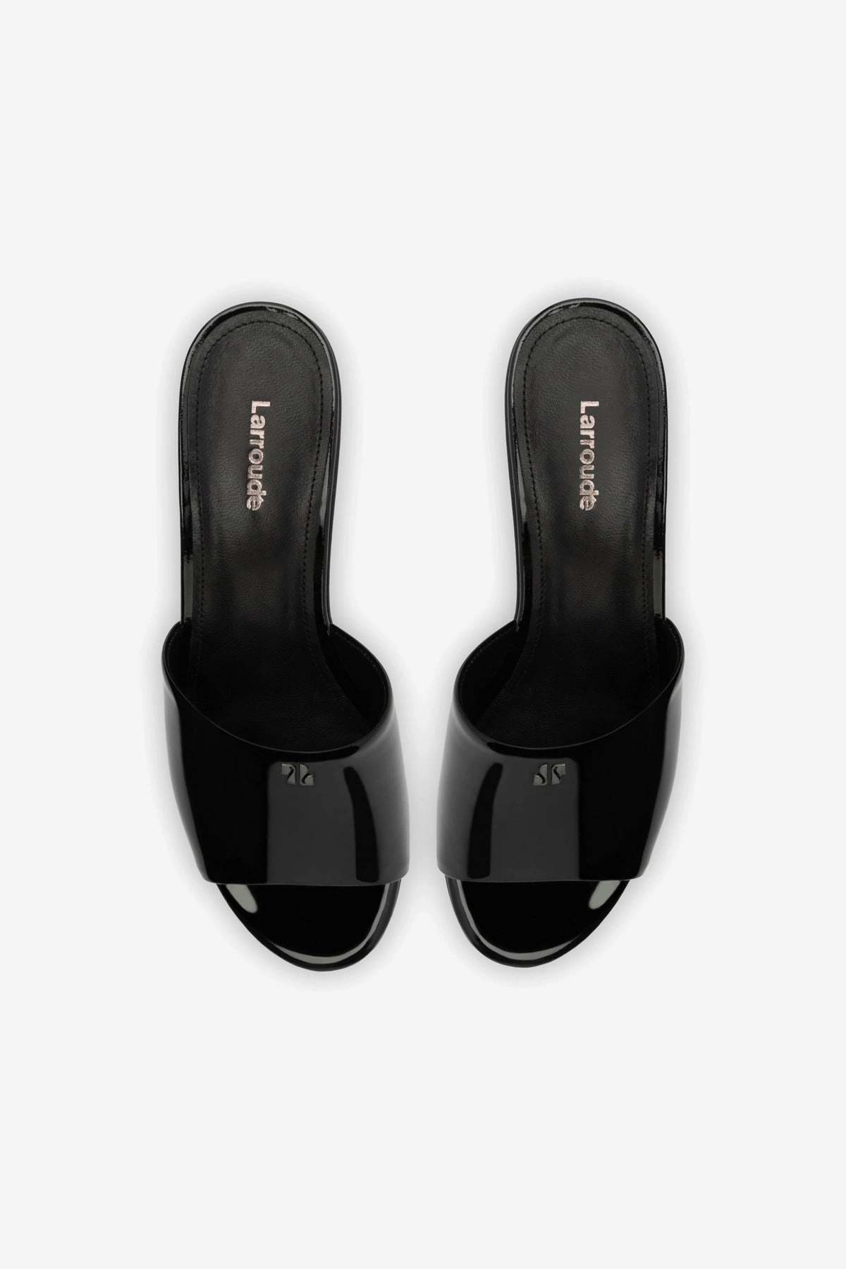 Miso Platform Mule In Black Patent Leather Airflow Ventilation
