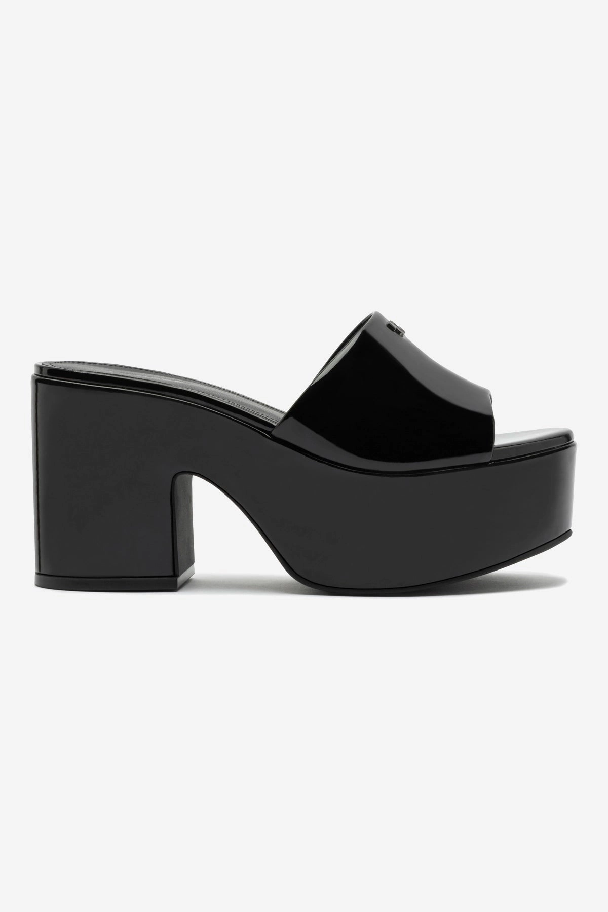 Miso Platform Mule In Black Patent Leather Event Mode