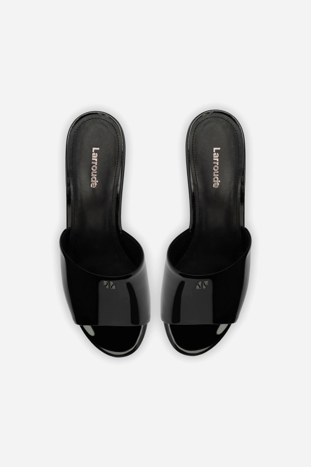 Miso Platform Mule In Black Patent Leather Comfort Flex Thermal Insulation Layer