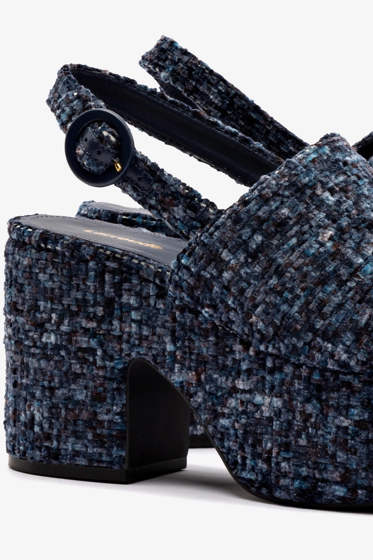 Garden Walk Miso Platform Sandal In Midnight Velvet