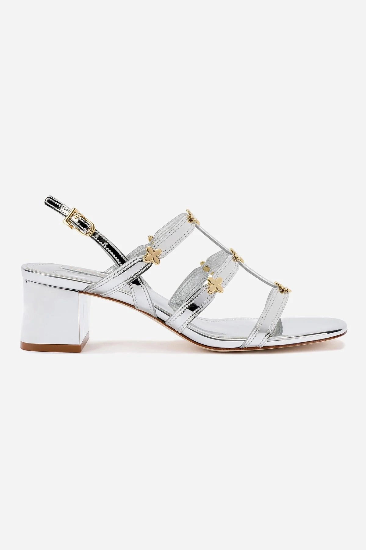 Harmony Block Sandal In Silver Specchio Quick Drying Weekend Errands