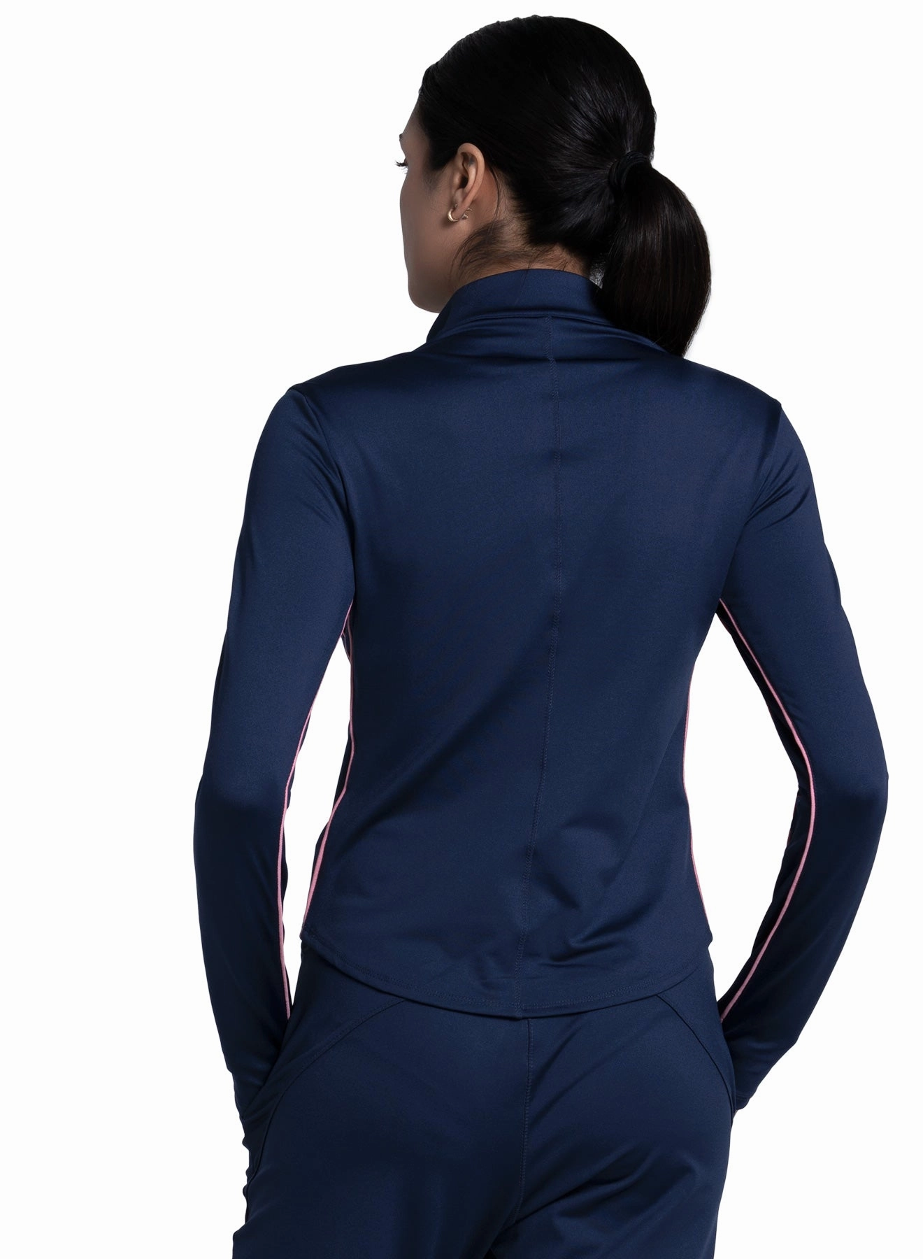 Anti Pill Surface Edge 1/4 Zip Long Sleeve