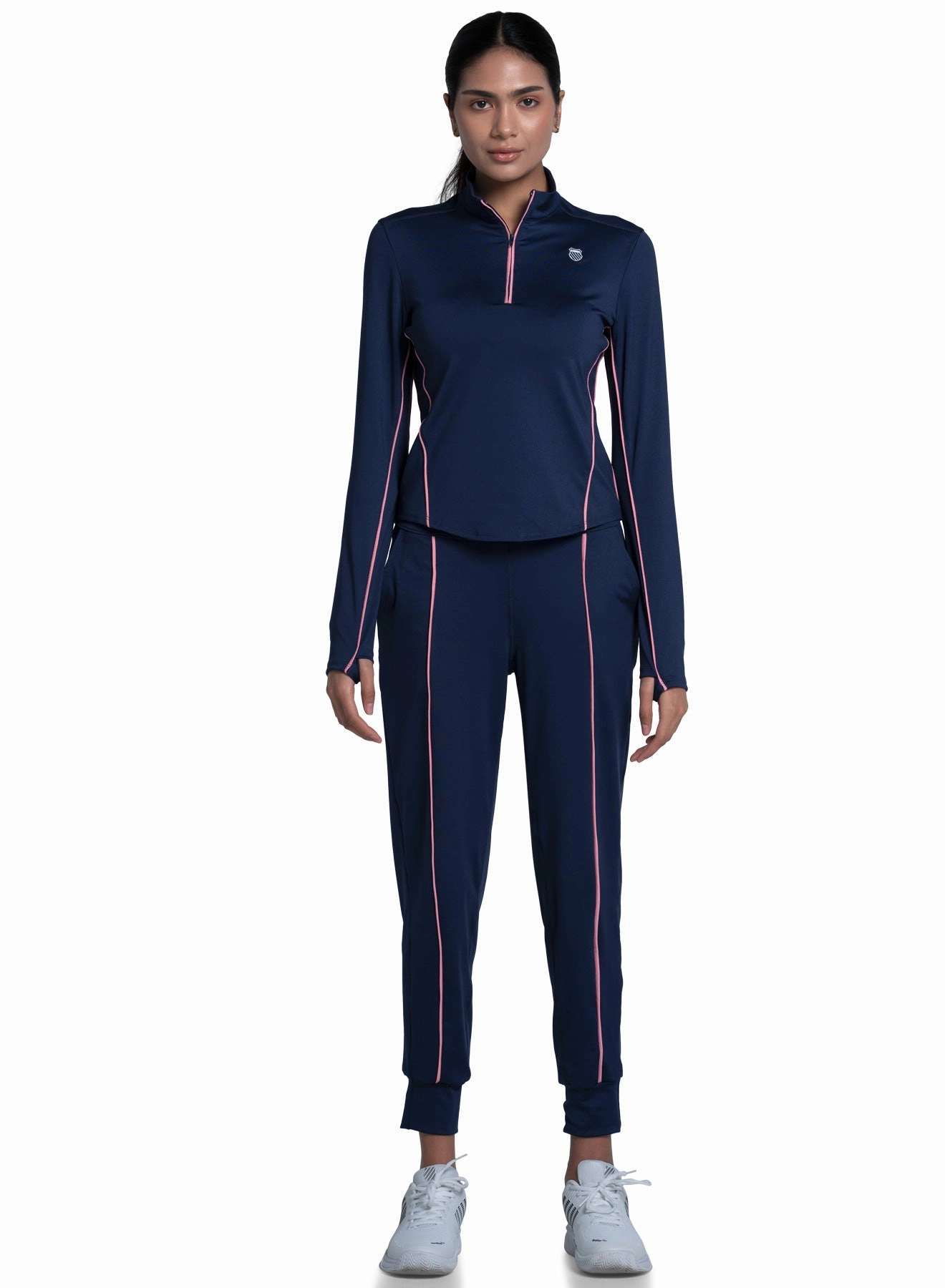 EasyCareMaterial NonRestrictiveCut Edge 1/4 Zip Long Sleeve