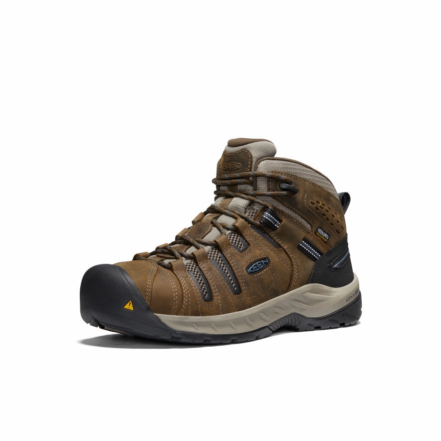 Energy return Men's Flint II Waterproof Boot (Steel Toe)  |  Cascade Brown/Orion Blue
