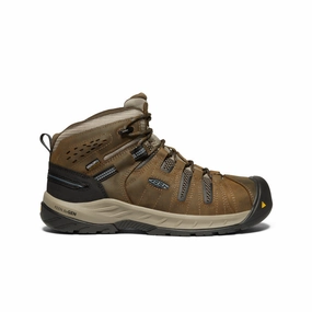 Men's Flint II Waterproof Boot (Steel Toe)  |  Cascade Brown/Orion Blue Athletic Edge Comfortable Heel Counter