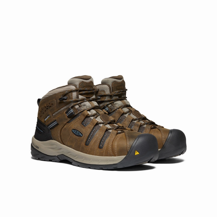Men's Flint II Waterproof Boot (Steel Toe)  |  Cascade Brown/Orion Blue Seamless Comfort City Walking