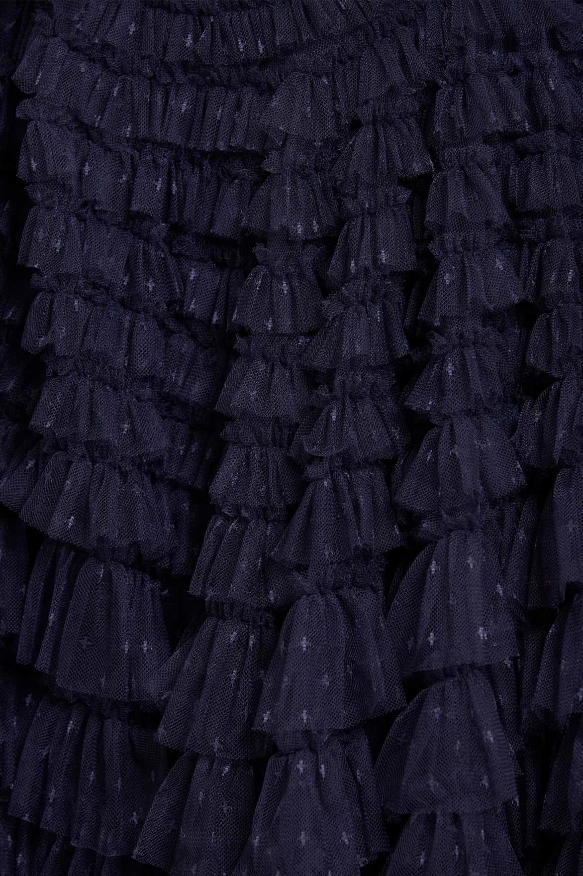 Hattie Ruffle Ankle Skirt Slip Resistant Waistband Cuffed hem