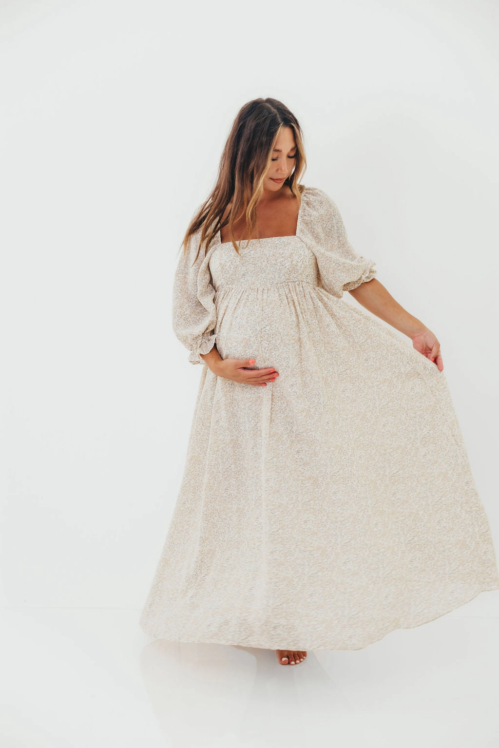 windproof Minimal Outfit Mona 'Love Story' Maxi Dress - Bump Friendly and Inclusive Sizing (S-3XL)