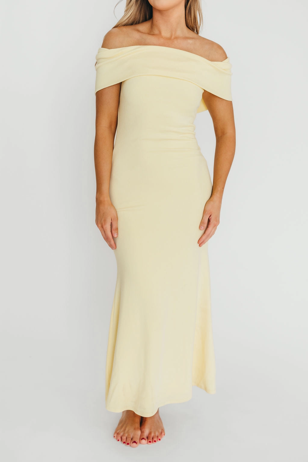 Monroe Dress in Butter Yellow - Bump Friendly Timeless slip dress