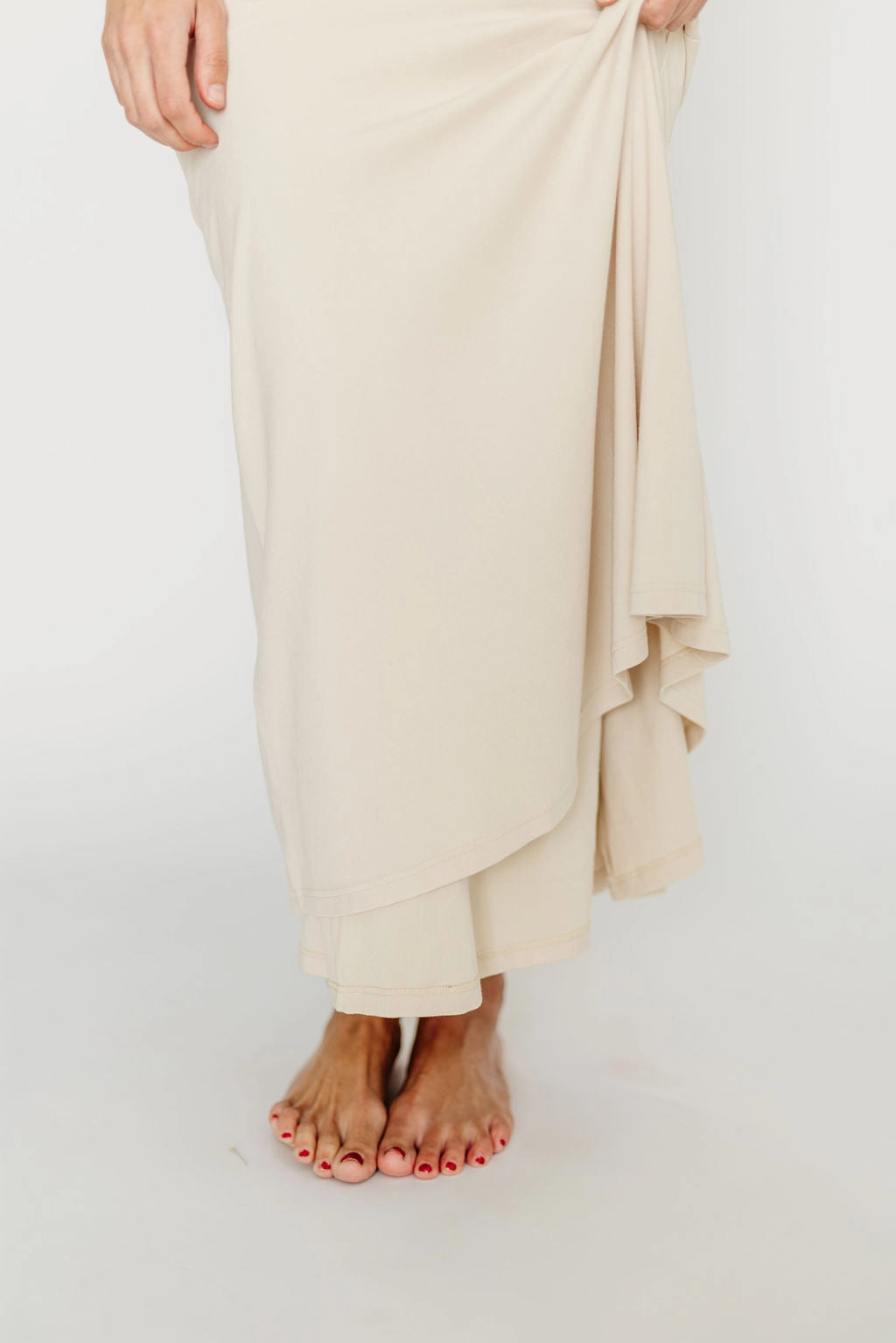 Monroe Maxi Dress in Ivory - Bump Friendly Cool Simplicity