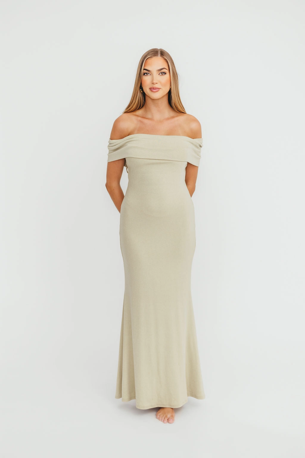 Monroe Maxi Dress in Sage - Bump Friendly Stylish and Comfortable