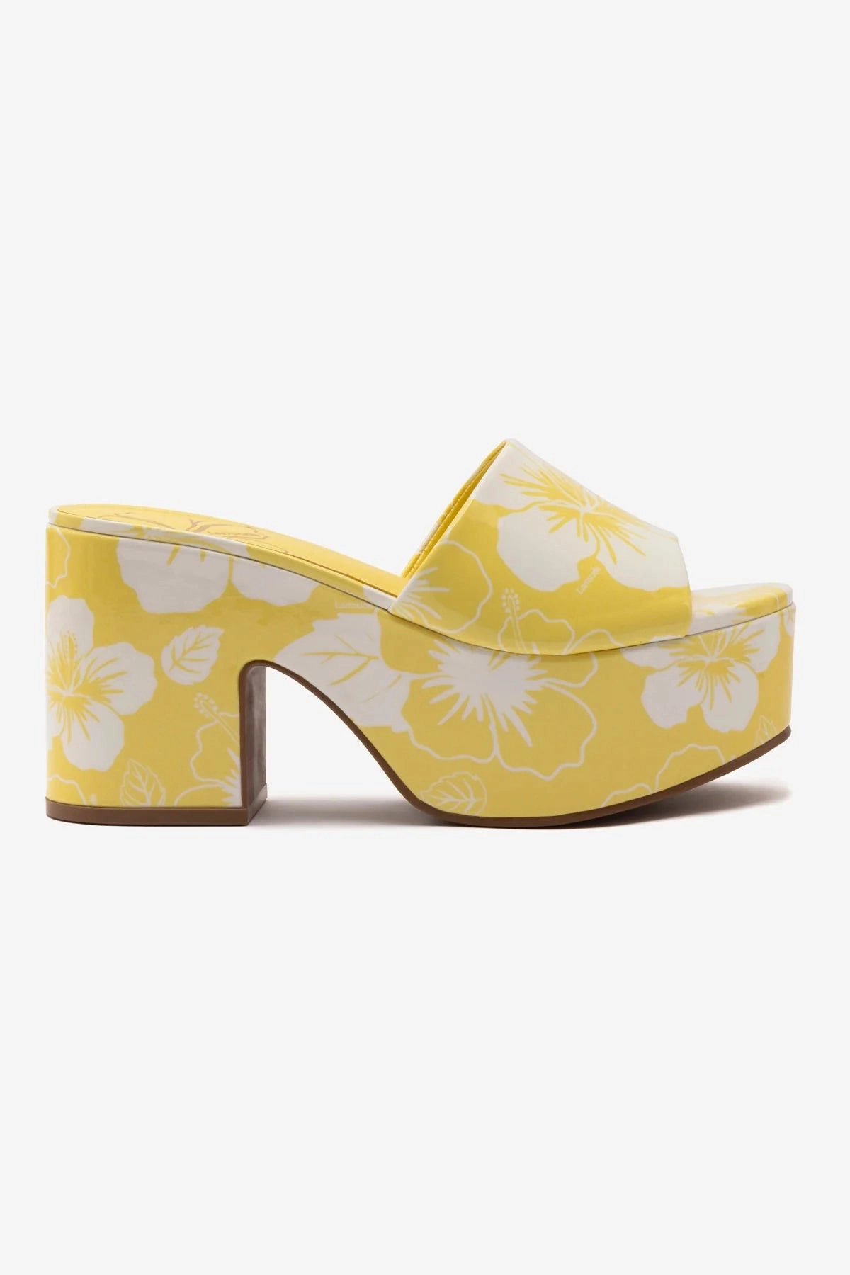 Light Run Miso Platform Sandal In Lemonade Printed Leather