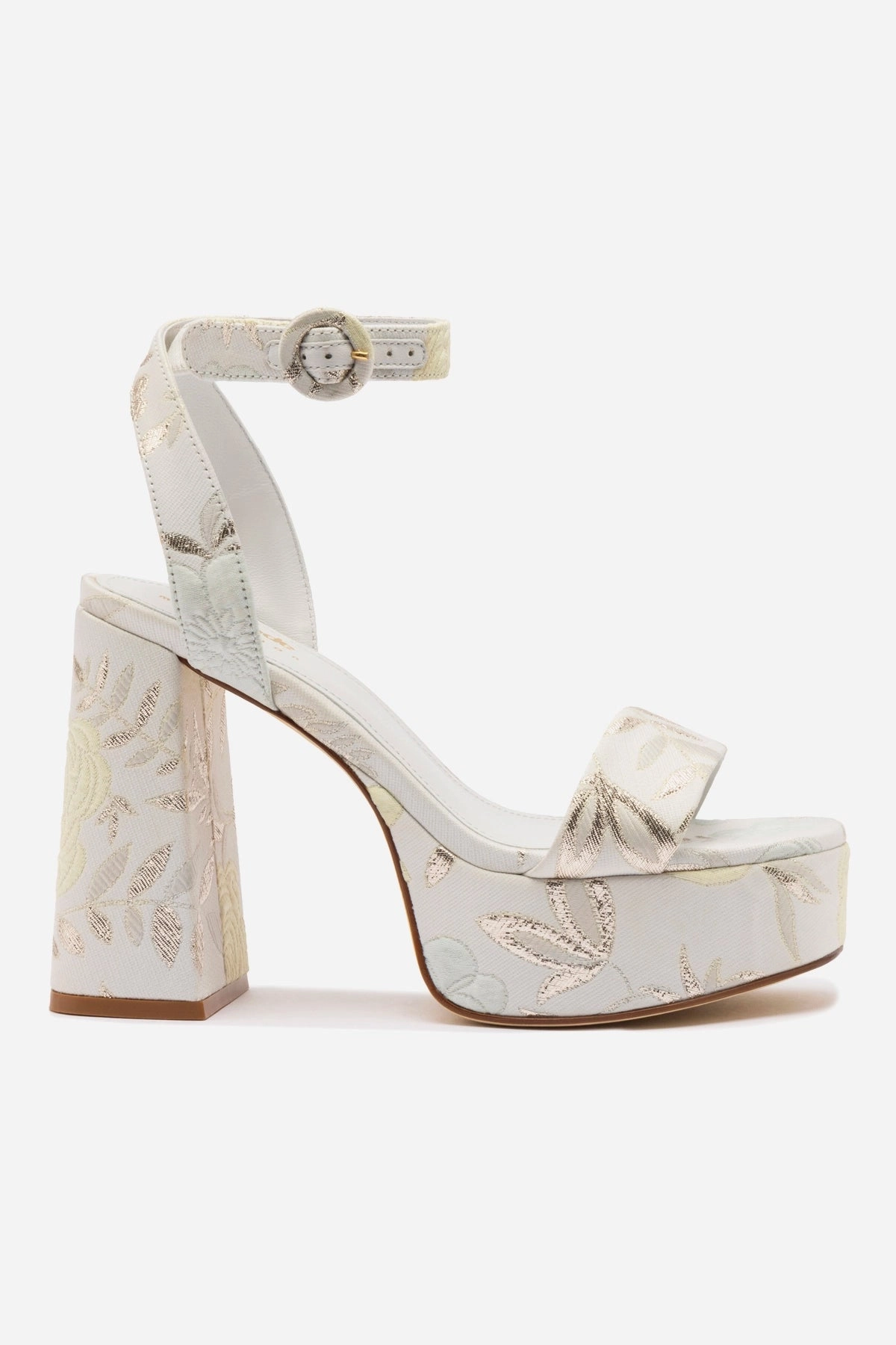 Larroud x Markarian Dolly Sandal In Yvette Ivory Brocade Festival Vibe