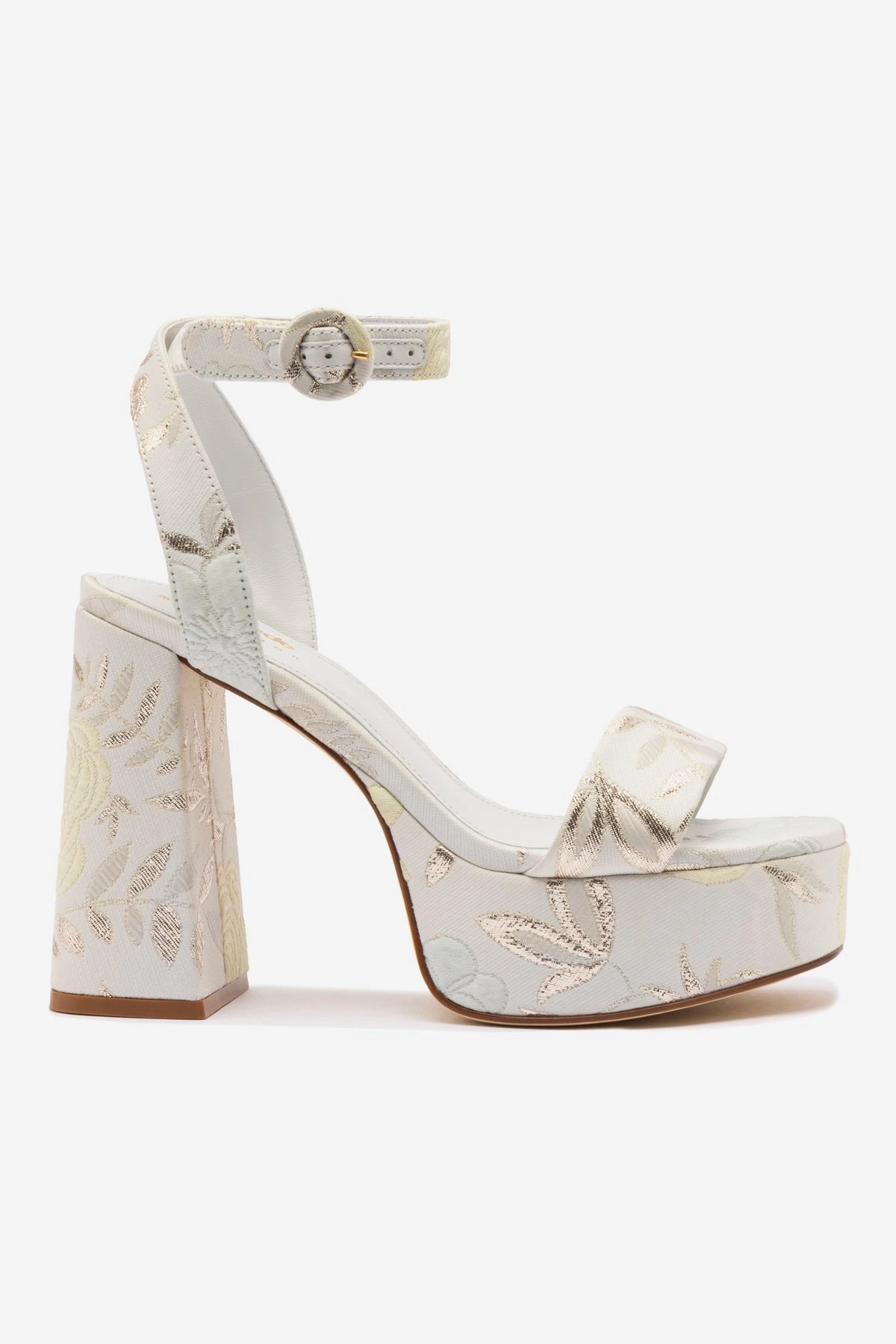 Wool Warm Arch Support Wellness Seekers Larroud x Markarian Dolly Sandal In Yvette Ivory Brocade