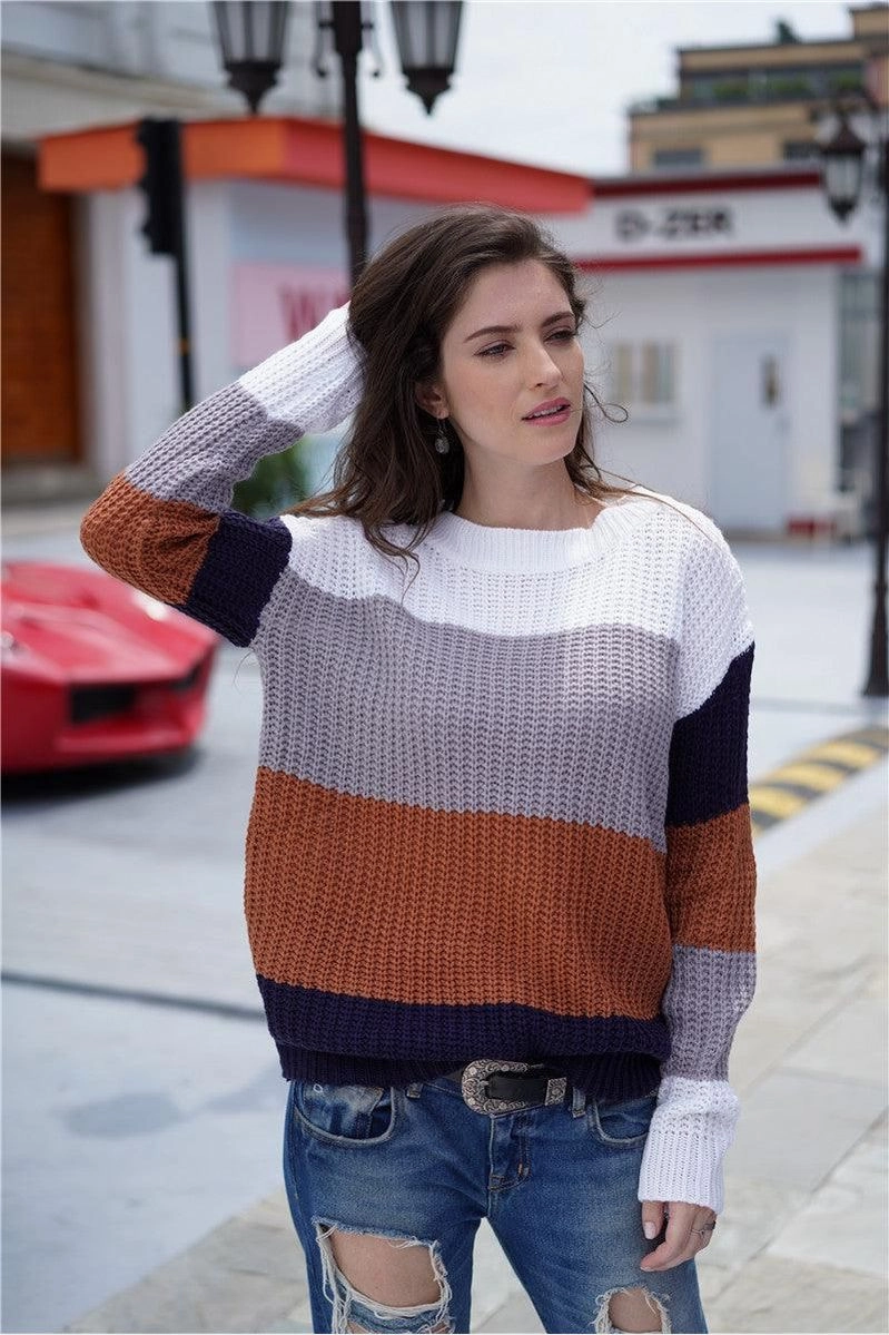 MULTI COLOR SWEATER WeightedHem Laser Cut Edges