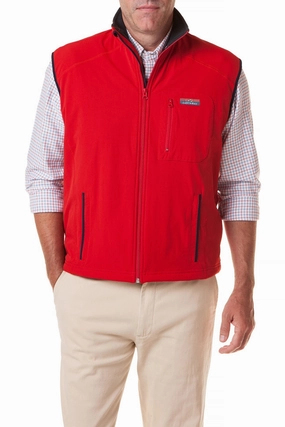 Tidal Wind Vest Cardinal Red VersatileLayering Reinforced Shoulder