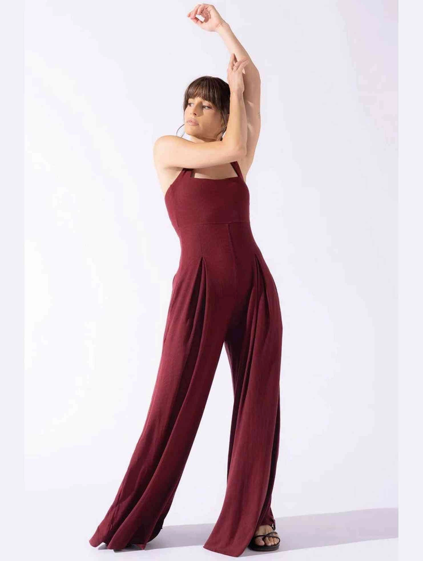 CASUAL LOOSE WIDE LEG JUMPSUITS FOR WOMEN_CWSJS0458 Versatile Layering Piece
